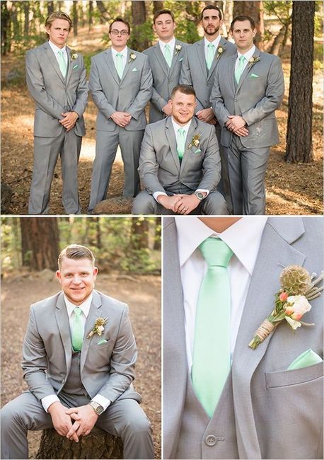 Mint and Grey Color Scheme Wedding