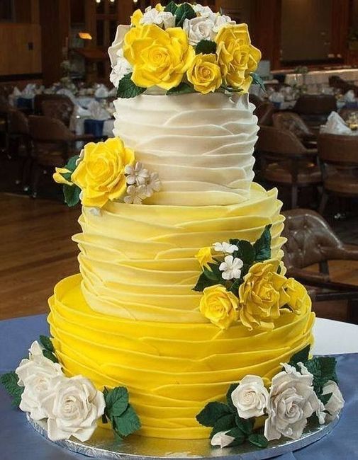 Yellow Wedding Cake