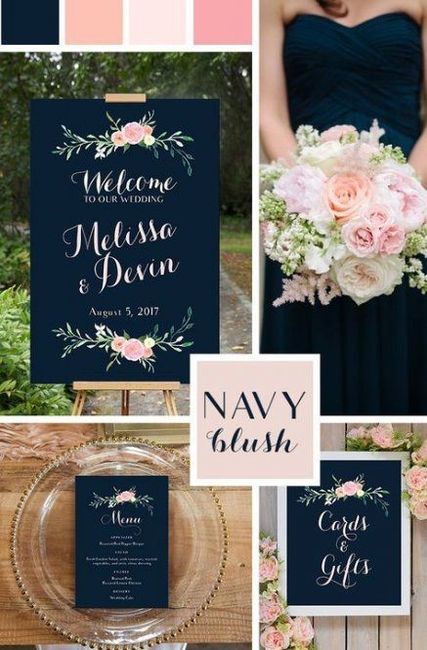Navy Blue & Blush Wedding 2