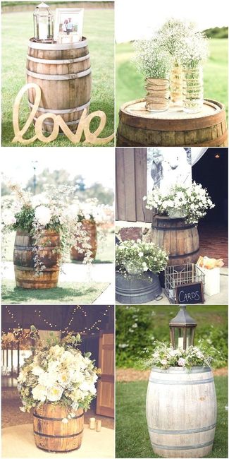 wedding barrel decor