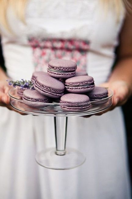 mauve macaroons wedding dessert