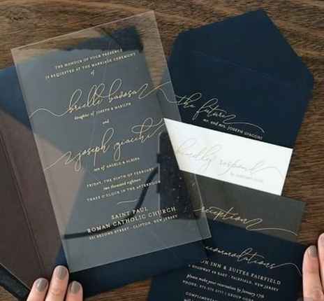 Acrylic Wedding Invites