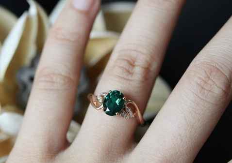 Emerald Engagement Ring