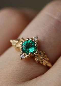 Emerald Engagement Ring