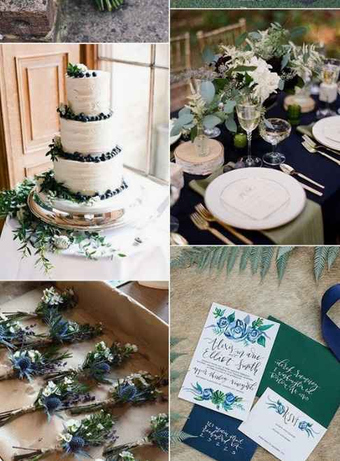 Navy and Green Color Scheme