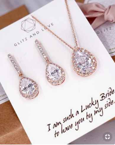 Rose gold earrings