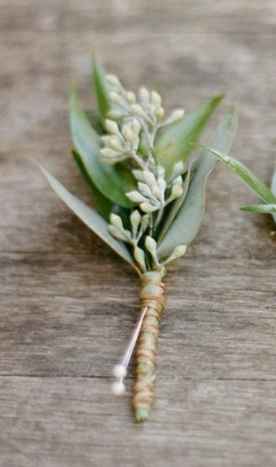 seeded eucalyptus boutonniere