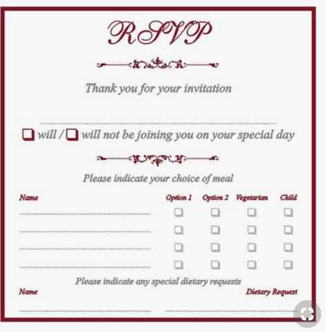 RSVP Card