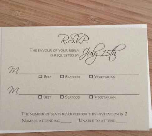 RSVP Card