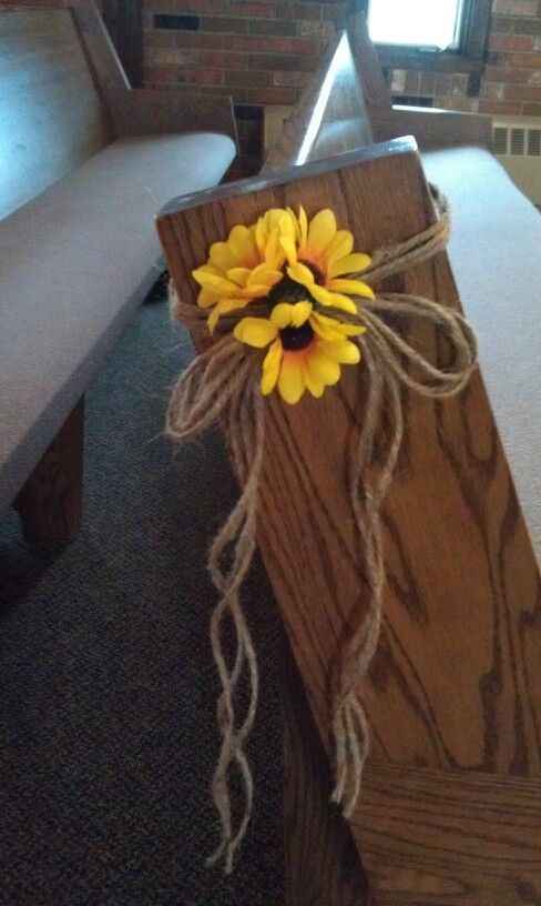 Pew Decorations Rustic