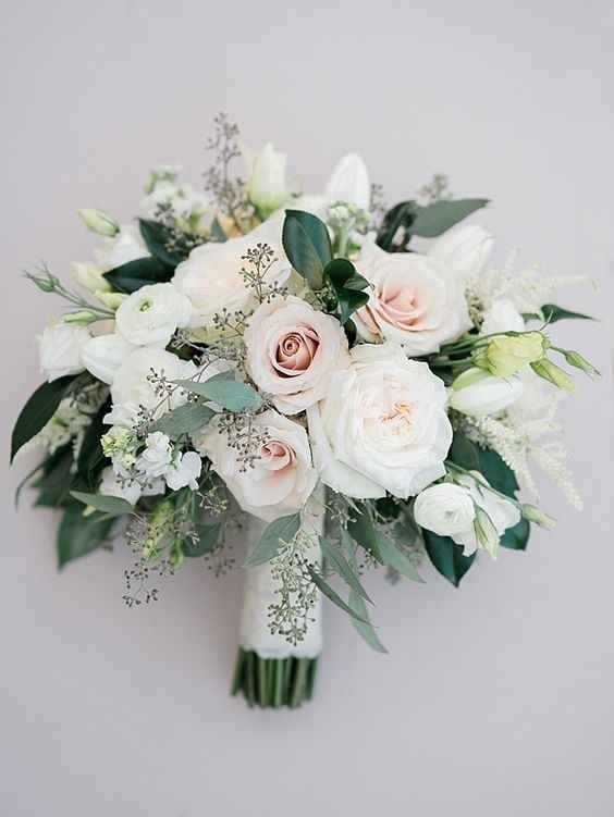 Sage Green, Gold, Ivory Bouquet