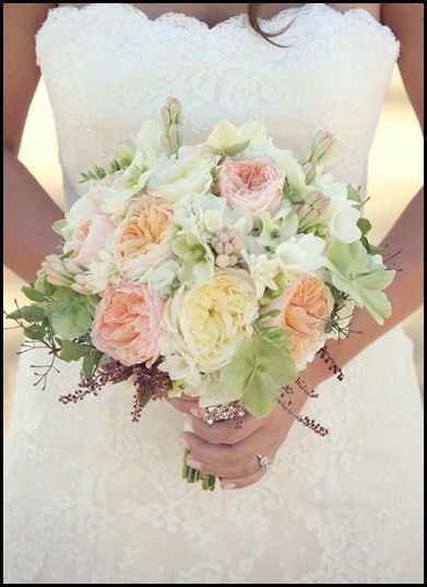 Sage Green, Gold, Ivory Bouquet