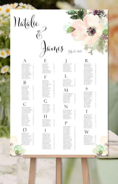 alphabetical seating chart