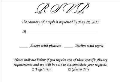 RSVP Card