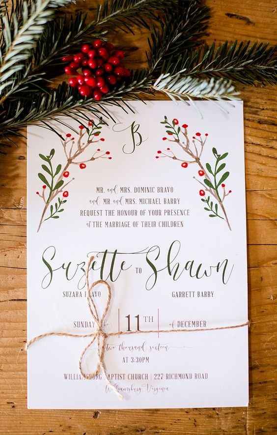 Christmas Wedding Invitation