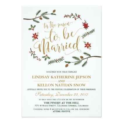 Christmas Wedding Invitation