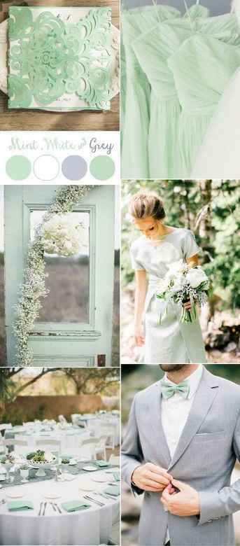 Mint and Grey Color Scheme Wedding