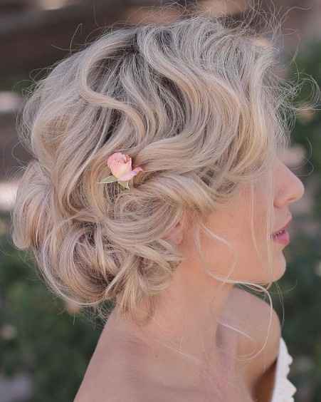 Messy Low Bun Wedding Hairstyle