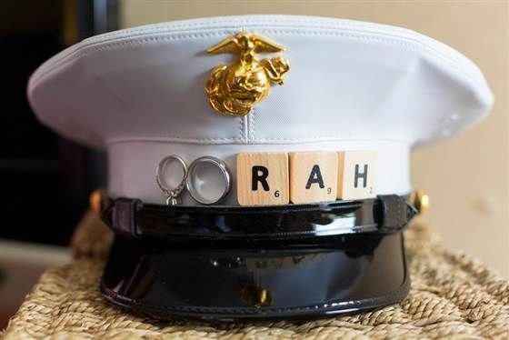 US Marine Corps wedding details dhot