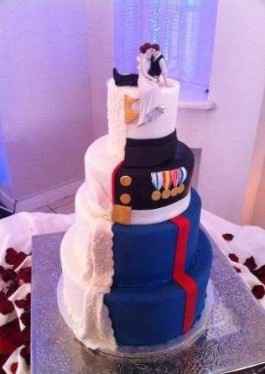 US Marine Corps wedding cake theme