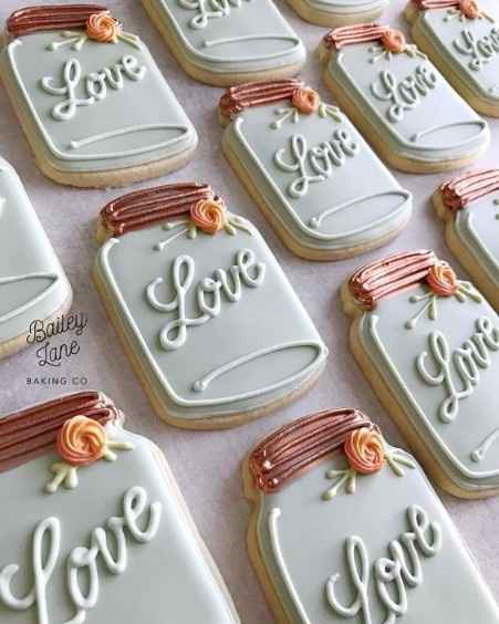 mason jar shaped flowers for a bridal shower, wedding dessert