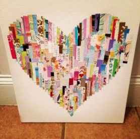 art piece made from wedding cards