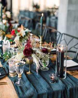 jewel tone wedding decor