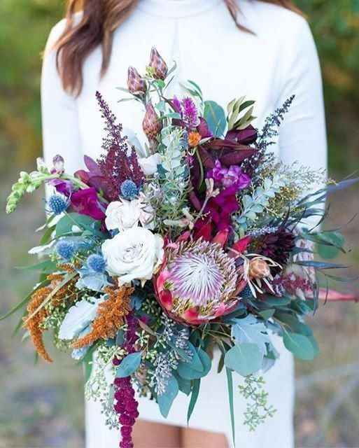 jewel tones wedding bouquet