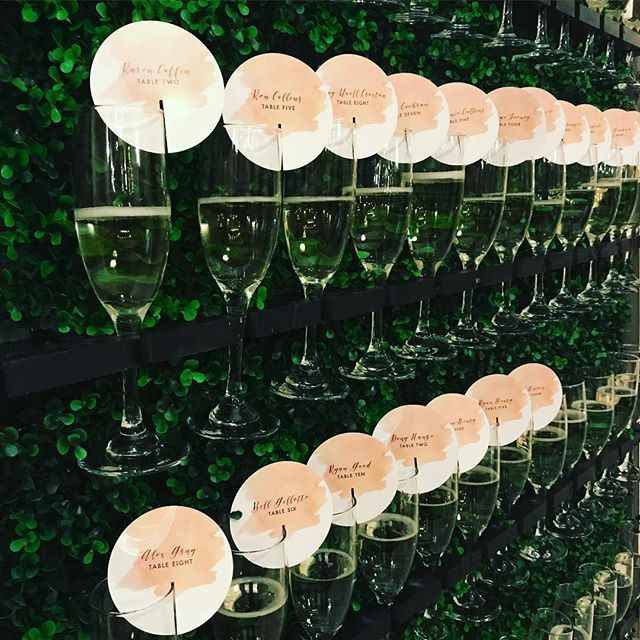 prosecco seating chart at a wedding