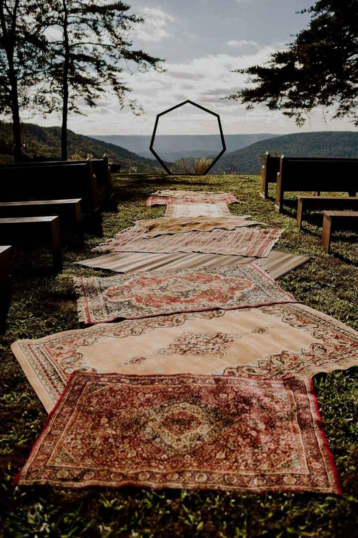 rugs as wedding aisle runners