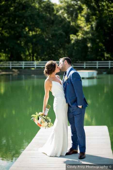 simple wedding dress with no train, v-neck with thing straps