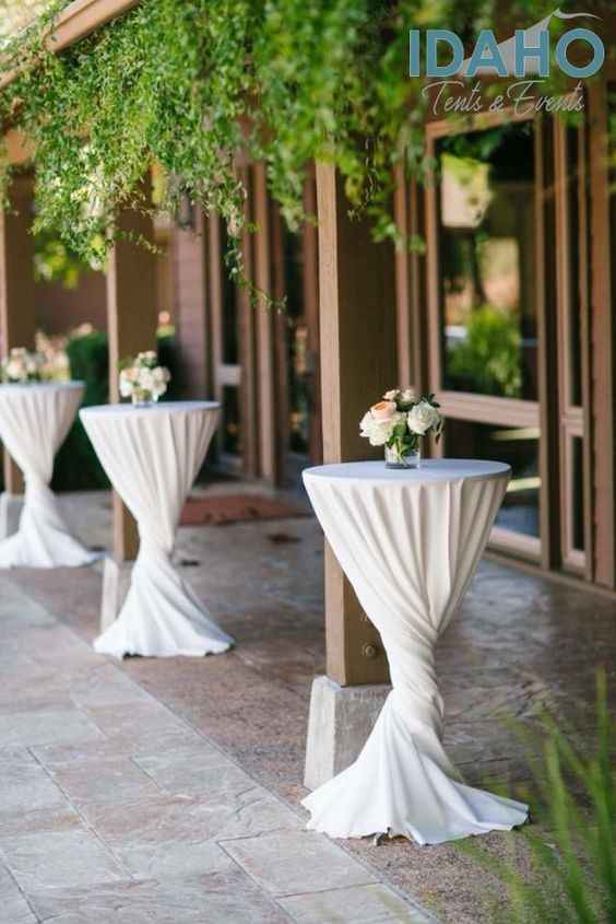 cocktail tables wedding