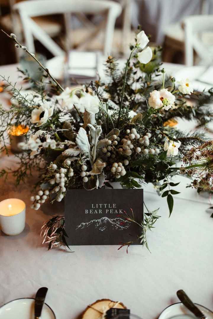mountain table name at a wedding