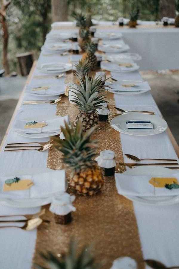 Hawaiian themed wedding decor
