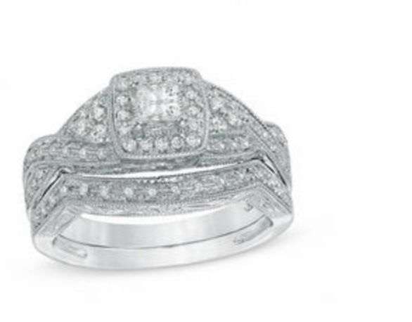 Round Halo (thin pave) engagement rings with bands! 6