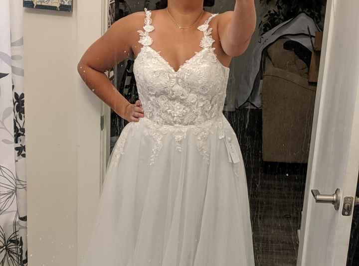 Azazie wedding dress try on - 2