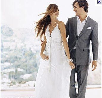 Would this dress look okay with a "casual groom" in an outdoor wedding??