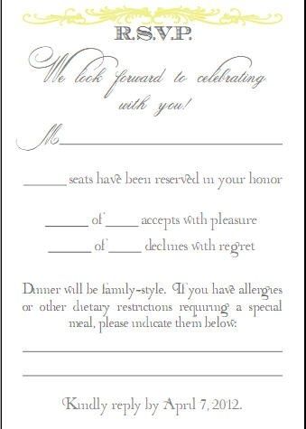 wording for rsvp?