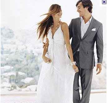 Would this dress look okay with a "casual groom" in an outdoor wedding??