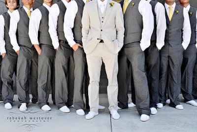 Would this dress look okay with a "casual groom" in an outdoor wedding??