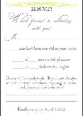 RSVP Wording Help