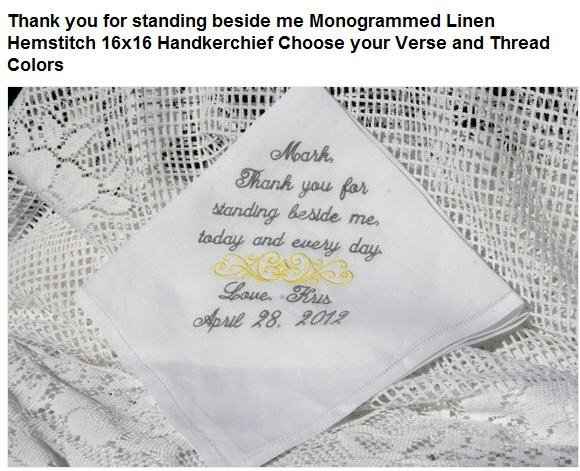 Personalized Hankies from Etsy..