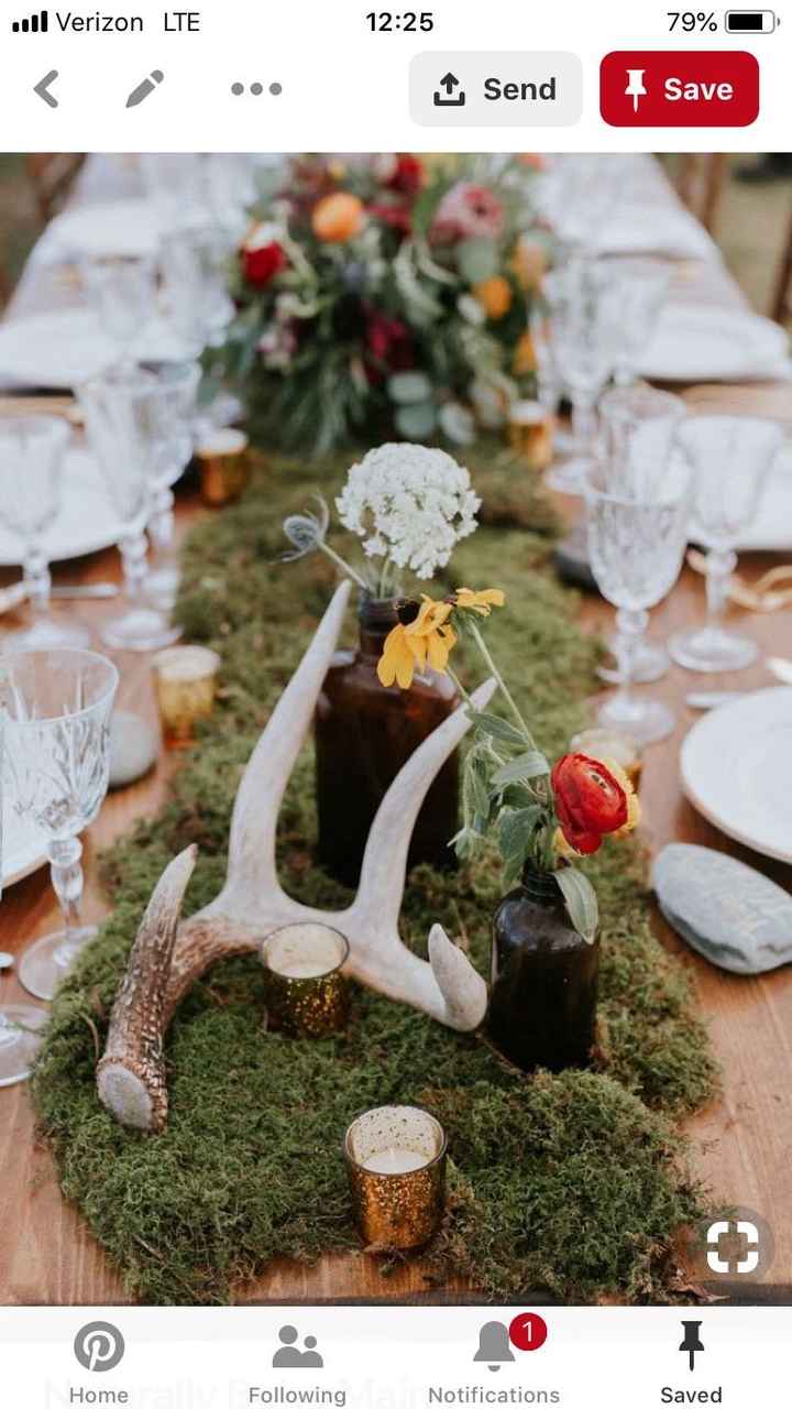 What color  tablecloth should i use for a moss tablerunner? - 2
