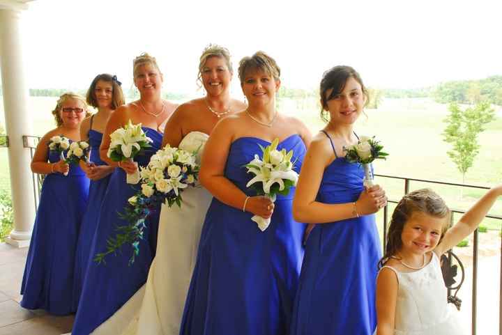 Show me your bridesmaid dresses with your wedding dress!