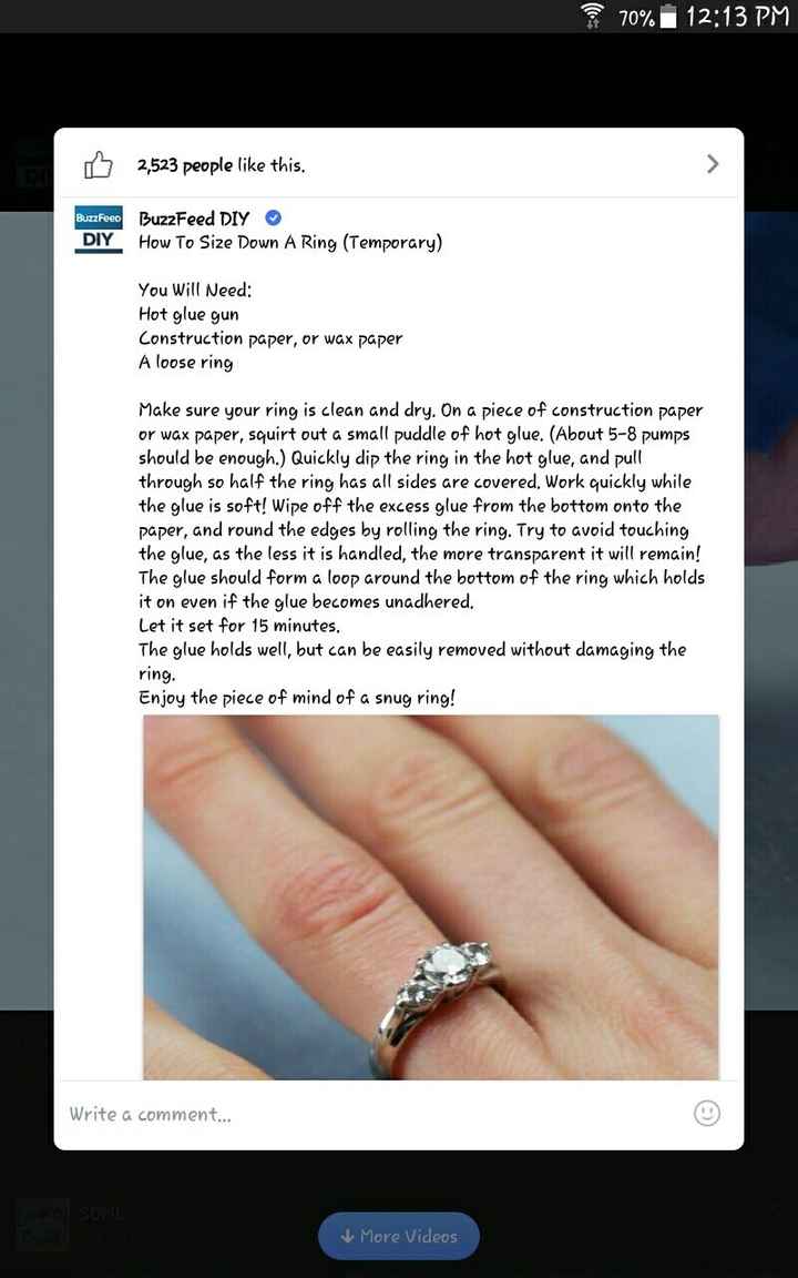 Buzz feed DIY Ring resize