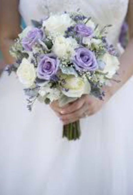 White and lavender wedding 