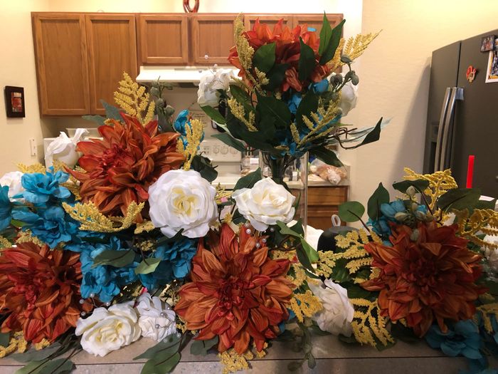 Center piece bouquets are done!! - 2