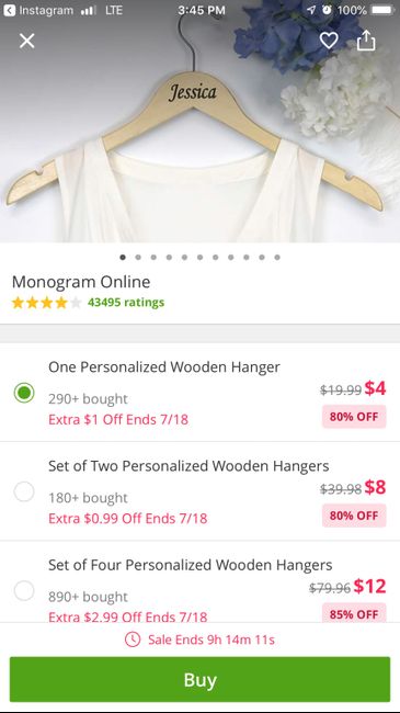Groupon deal for personalized hangers! - 1