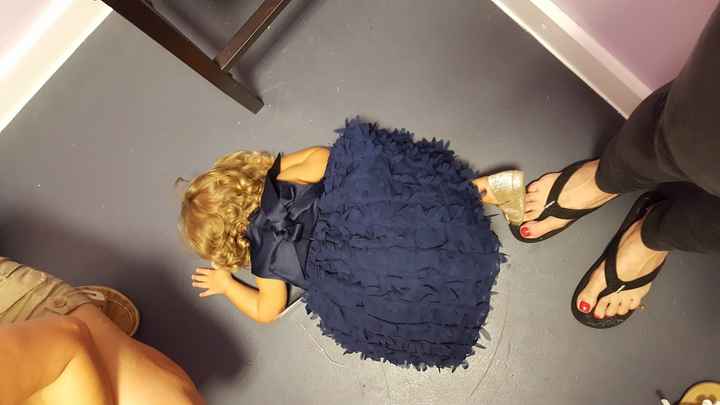 Flower girl dress- Navy Blue