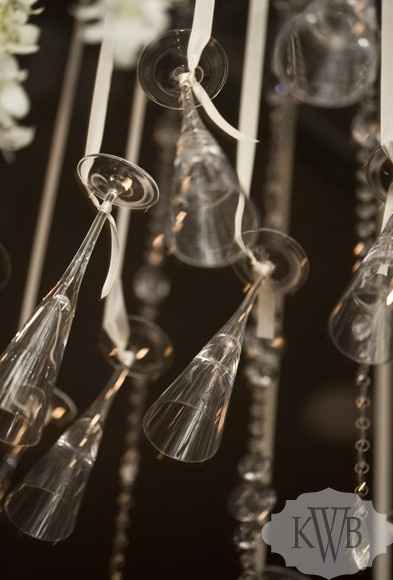 Champagne glass chandelier